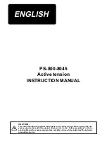 JUKI PS800-8045 Instruction Manual предпросмотр