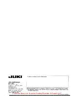 Preview for 8 page of JUKI S057 Instruction Manual