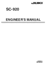 JUKI SC-920 Engineer'S Manual предпросмотр