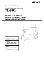 Предварительный просмотр 1 страницы JUKI TL-98Q Instruction Manual