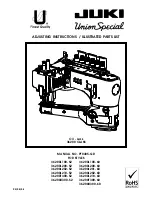 Preview for 1 page of JUKI Union Special 36200 CLASS Series Adjusting Instructions And Illustrated Parts List