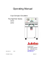 Preview for 1 page of Julabo CF31 Operating Manual