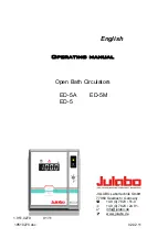 Предварительный просмотр 1 страницы Julabo ED-5 Operating Manual