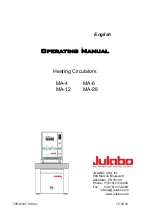 Предварительный просмотр 1 страницы Julabo MA-12 Operating Manual