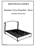 Julian Bowen Limited Blenheim Velvet Wing Bed Assembly Instructions Manual предпросмотр