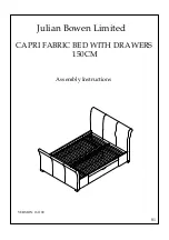 Предварительный просмотр 1 страницы Julian Bowen Limited CAPRI FABRIC BED WITH DRAWERS Assembly Instructions Manual