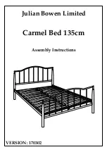 Предварительный просмотр 1 страницы Julian Bowen Limited Carmel 170302 Assembly Instructions Manual