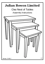 Предварительный просмотр 1 страницы Julian Bowen Limited Cleo CLE014 Assembly Instructions Manual