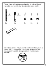 Предварительный просмотр 3 страницы Julian Bowen Limited COX005 Assembly Instructions Manual