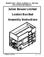 Предварительный просмотр 1 страницы Julian Bowen Limited London Bus Bed Assembly & Instruction Manual