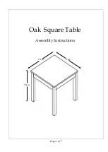 Preview for 1 page of Julian Bowen Limited Oak Square Table Assembly Instructions Manual