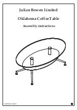 Julian Bowen Limited Oklahoma Coffee Table Assembly Instructions Manual preview