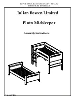 Julian Bowen Limited Pluto Midsleeper Assembly Instructions Manual предпросмотр