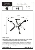 Preview for 1 page of Julian Bowen Limited Round Glass CHE101 Assembly Instructions Manual