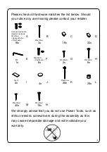 Preview for 3 page of Julian Bowen CAP002 Assembly Instructions Manual