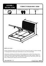 Предварительный просмотр 1 страницы Julian Bowen SAN101 Assembly Instructions Manual