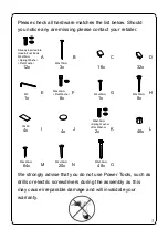 Preview for 3 page of Julian Bowen WIL001 Assembly Instructions Manual