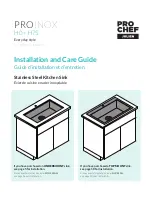 Preview for 1 page of Julien Prochef Proinox H0 Installation And Care Manual