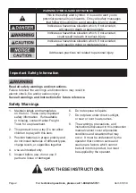 Preview for 2 page of Jumbo 61959 Owner'S Manual & Safety Instructions