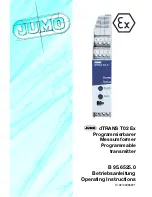 Предварительный просмотр 1 страницы JUMO dTRANS T02 Ex Operating Instructions Manual