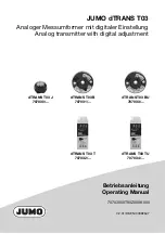 JUMO dTRANS T03 B Operating Manual предпросмотр