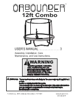 Jumpking Orbounder 12ft Combo YJ User Manual preview