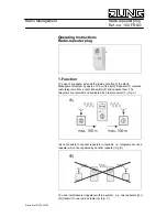 Предварительный просмотр 1 страницы Jung 100 FR SG Operating Instructions Manual