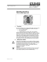 Jung 1254 TSE Operating Instructions предпросмотр