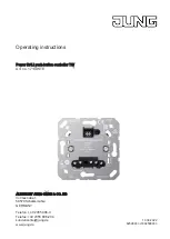 Jung 1713DSTE Operating Instructions Manual предпросмотр