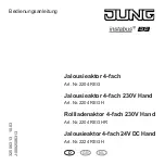 Предварительный просмотр 1 страницы Jung 2204 REG Operating Instructions Manual