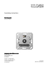 Jung FTR231 Operating Instructions Manual предпросмотр