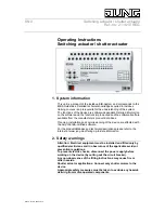 Предварительный просмотр 1 страницы Jung KNX 2116.10 REG Operating Instructions Manual