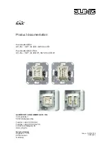 Jung KNX 4071.0 LED Series Product Documentation предпросмотр