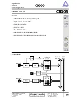 junger C8305 User Manual preview