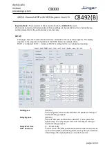 Предварительный просмотр 14 страницы junger C8492 Manual