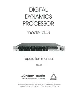 junger d03 Operation Manual предпросмотр