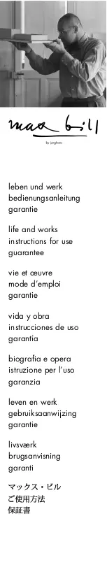 Preview for 1 page of Junghans Max Bill 027/3500.00 Instructions For Use Manual