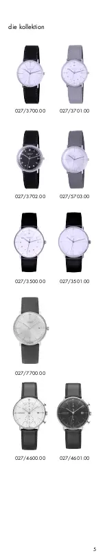 Preview for 5 page of Junghans Max Bill 027/3500.00 Instructions For Use Manual