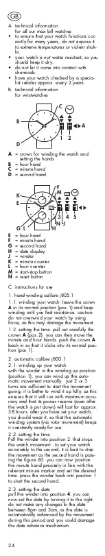 Preview for 24 page of Junghans Max Bill 027/3500.00 Instructions For Use Manual