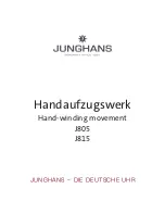 Предварительный просмотр 1 страницы Junghans Meister User Manual