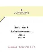 Junghans Solar movement J622.10 Manual preview