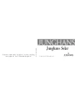 Preview for 1 page of Junghans solar User Manual