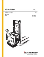 Jungheinrich EJC B14 Operating Instructions Manual preview