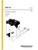 Jungheinrich ese 20 Operating Instructions Manual preview