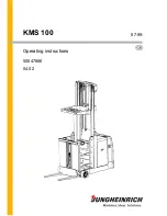 Jungheinrich KMS 100 Operating Instructions Manual предпросмотр