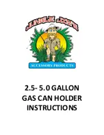 Preview for 1 page of Jungle Jim’s Gas can holder 2.5 Instructions Manual