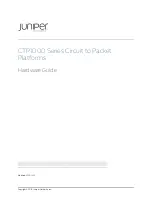 Предварительный просмотр 1 страницы Juniper CTP1000 Series Hardware Manual