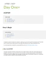 Preview for 1 page of Juniper Day One+ ACX7509 Manual