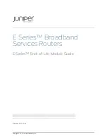 Preview for 1 page of Juniper E SERIES BROADBAND SERVICES ROUTERS - E SERIES END-OF-LIFE MODULE GUIDE 6-10-2010 Manual