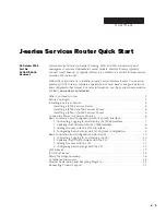 Juniper J-Series Quick Start Manual preview